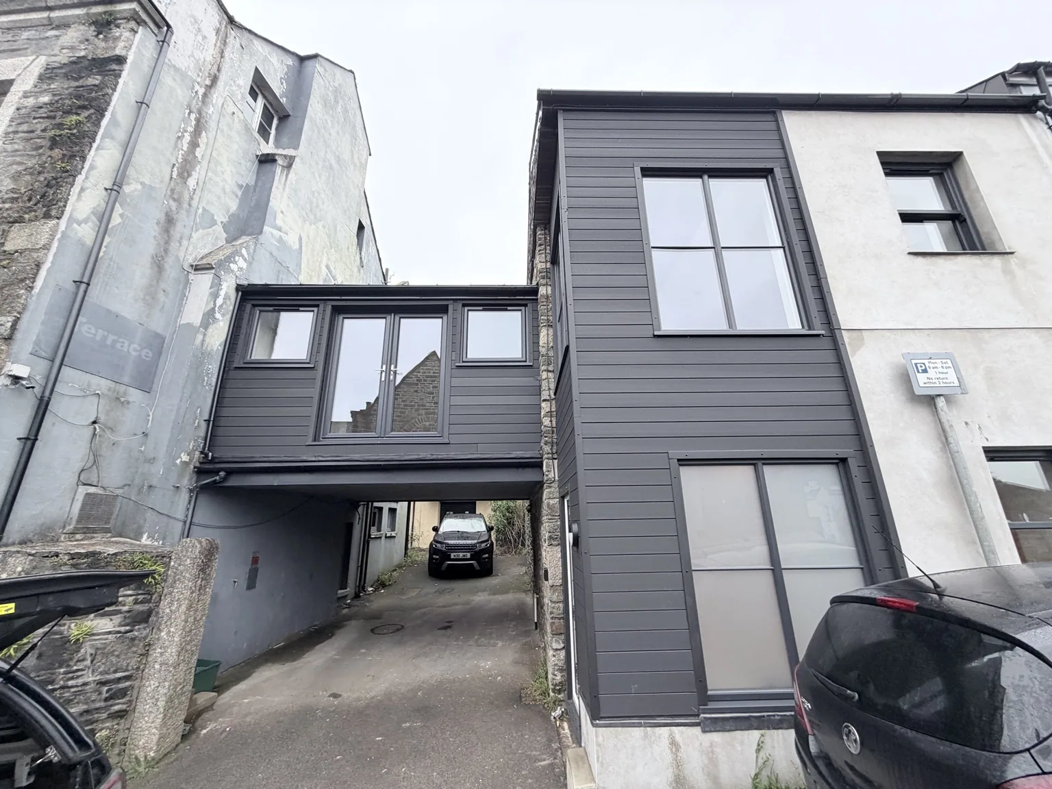 Completed refurbishment — exterior and glazing